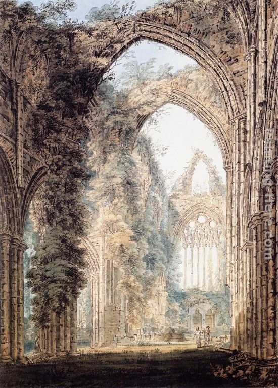 Thomas Girtin Interior of Tintern Abbey looking toward the West Window